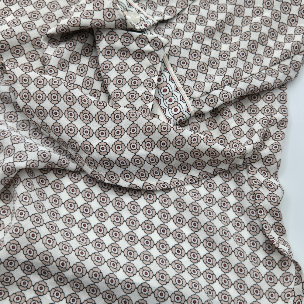 Max Studio London Womens 1X Geometric Floral Medallion Button Up Blouse Casual - Picture 9 of 9